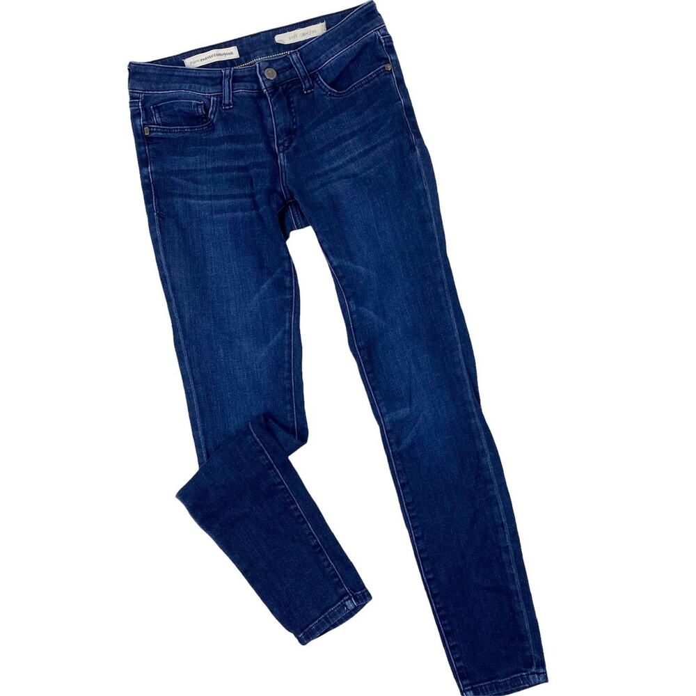Pilcro and the Letterpress Jeans STET Skinny Stretch Mid Rise Blue Womens Sz 25